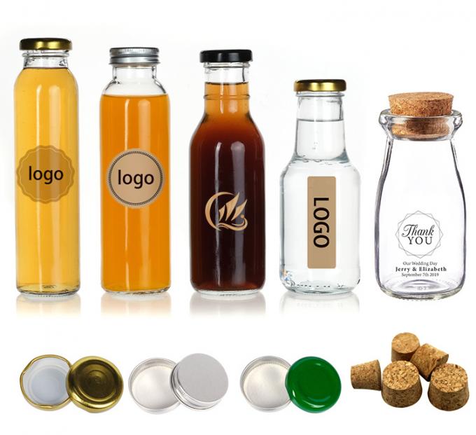 200 ml 250 ml 16 oz garrafas de sumo de vidro recipiente de bebidas a granel 3