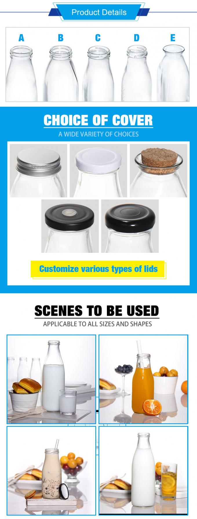 500 ml garrafa de sumo transparente recipientes de vidro hermético de sumo impressão em decal 0