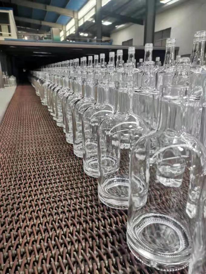 Preço barato750ml Flint Glass Liquor Bottles Custom Printed For Cocktail whisky rum 6