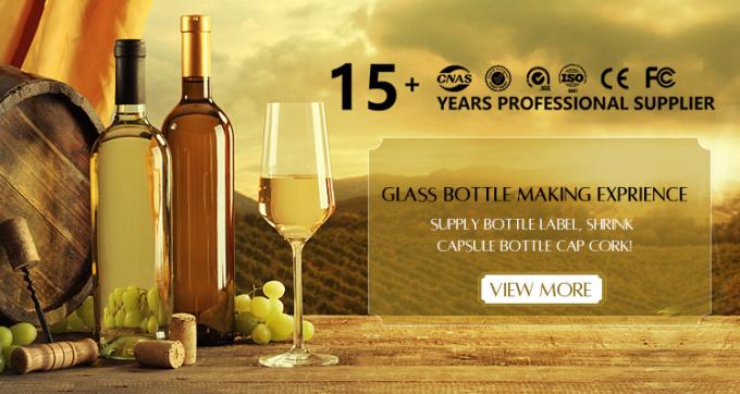 Pressão em massa Boca de vidro de vinho azul Vazio 375ml Personalizado 0
