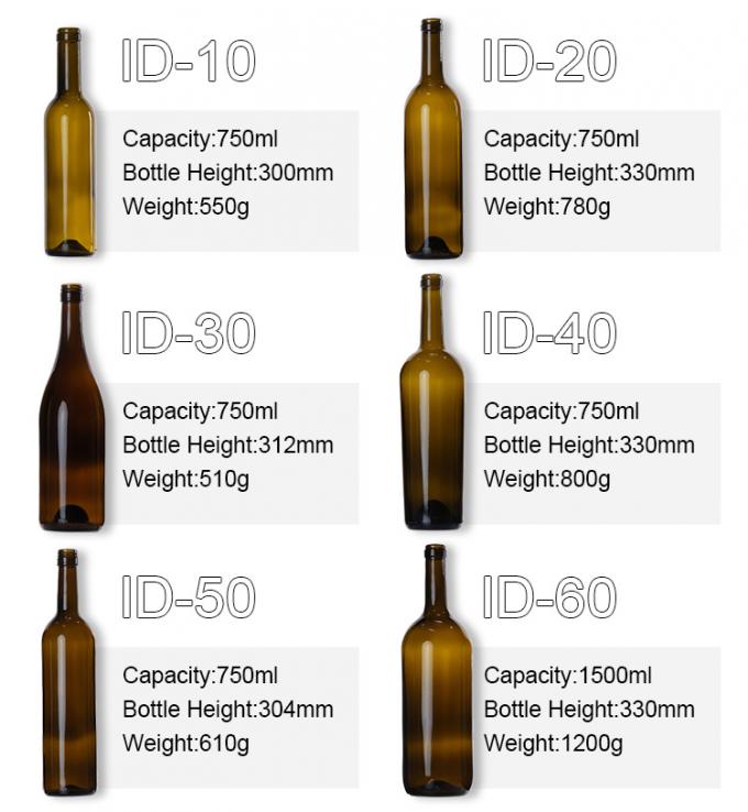 Fábrica vende garrafas de vidro verde escuro e garrafas de vidro de vinho tinto com tampa hermética 1