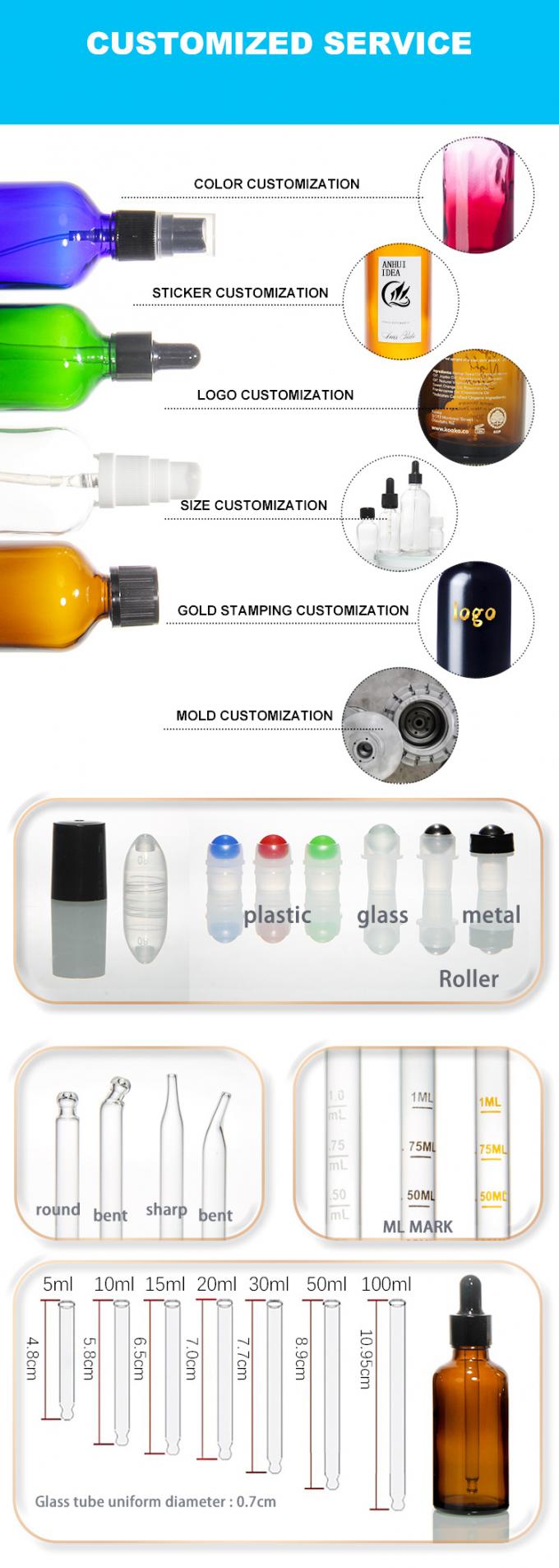 Bottles de vidro de 2 oz com tampa de plástico 3