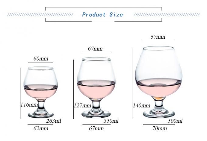Copo de cristal de vidro de brandy cozido a vapor 0