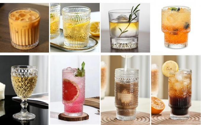 Chá de vidro alto, personalizado e transparente, para barras de 200 ml 3