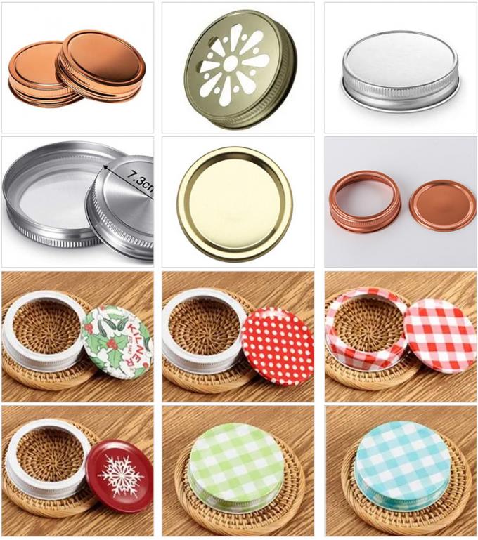 Novo design rodada 45 ml 12 oz 14 oz diferentes tamanhos frasco de vidro Mason Para armazenamento de alimentos 4
