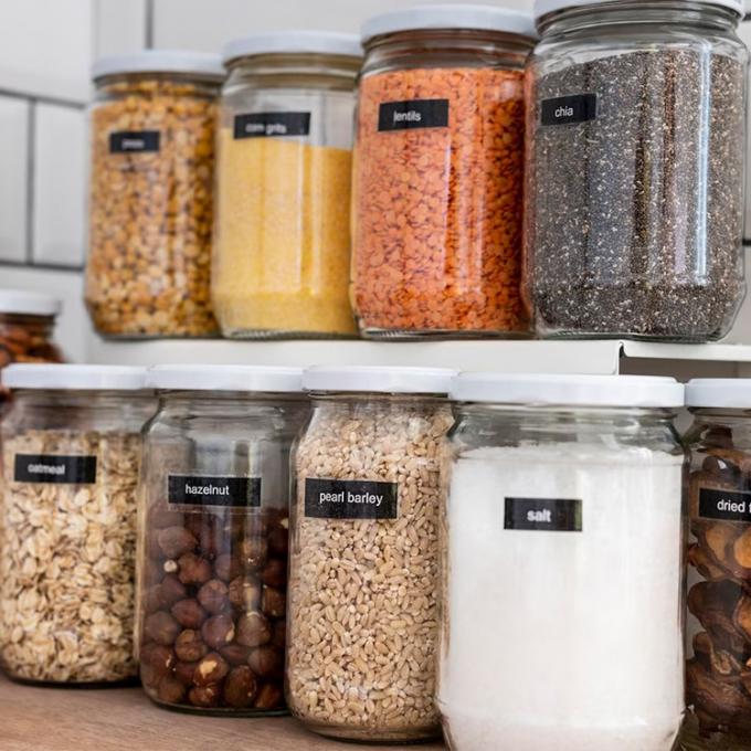 Frascos de vidro de congelação redondos empilháveis recipientes 240 ml para especiarias de mel 2