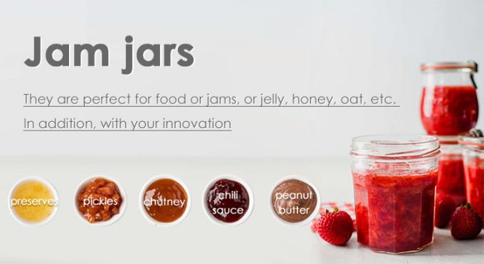 Preço da fábrica Jar de armazenamento de embalagens de alimentos transparentes Jar de vidro redondo de vários tamanhos 0