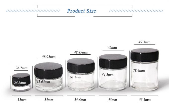5g 10g 15g 1 oz frascos de vidro cosméticos de creme com tampa de plástico 1