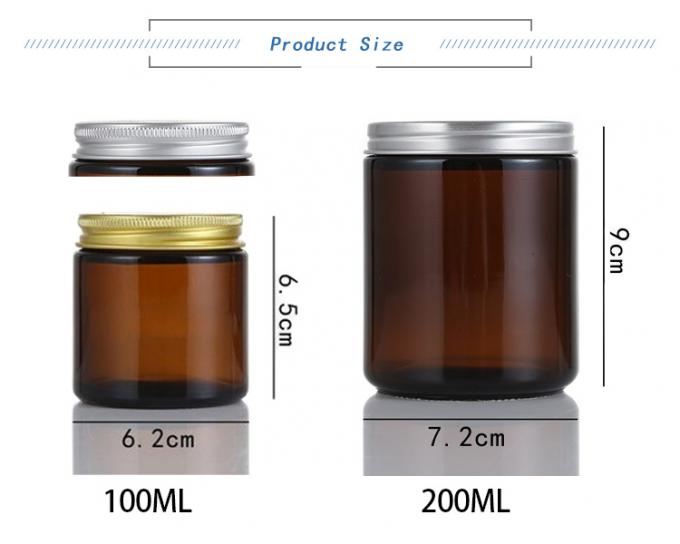 2 oz 9 oz 32 oz Rondas velas de jarro de âmbar em massa personalizáveis 1