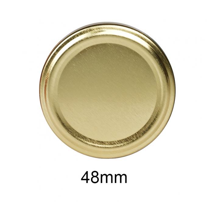 Logotipo personalizado 38mm 43mm 48mm 53mm 58mm 63mm 70mm 82mm Caps de parafuso dourado Caps Metal Lug Cap para frasco de vidro 7