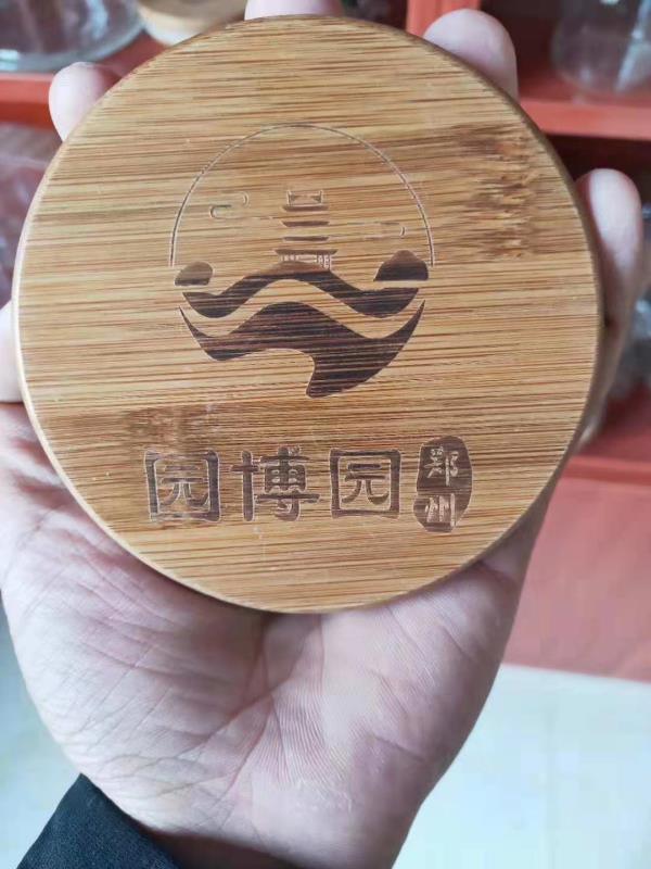 Capa de taça de bambu reutilizável Capa de canela de madeira Boca larga 70mm 5
