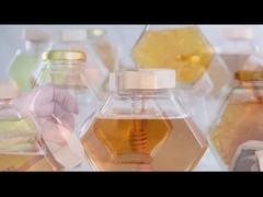 100 ml 220 ml frascos hexagonais de vidro com tampa