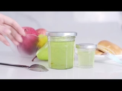 Mason armazenamento de vidro frascos de vidro de alimentos quadrados recipientes de vidro 195ml