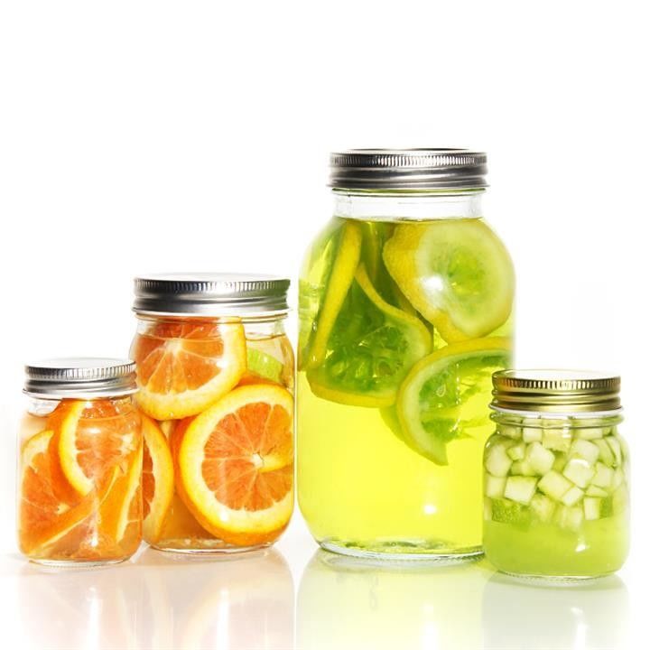 2oz 5oz 8oz 12oz Restaurante Bar Cozinha Geleia de Boca Larga Vidro Mason Jarring Jar com tampa