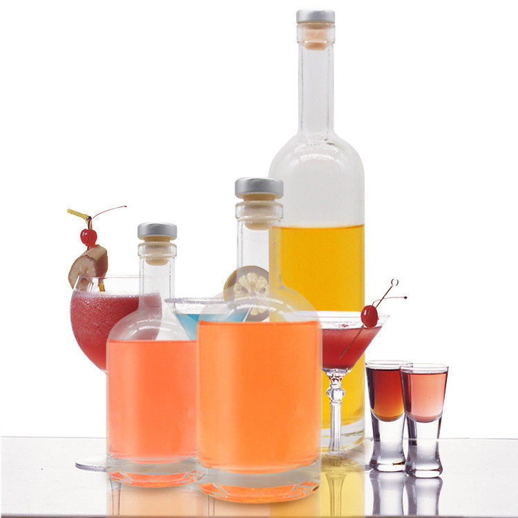Tequila Super Flint Spirits Garrafas de vidro de licor Bartop Cortiça 750 ml