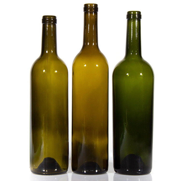 Fabricantes de luxo 375 ml 750 ml garrafa de vinho tinto verde escuro garrafas de vidro vazias com tampa