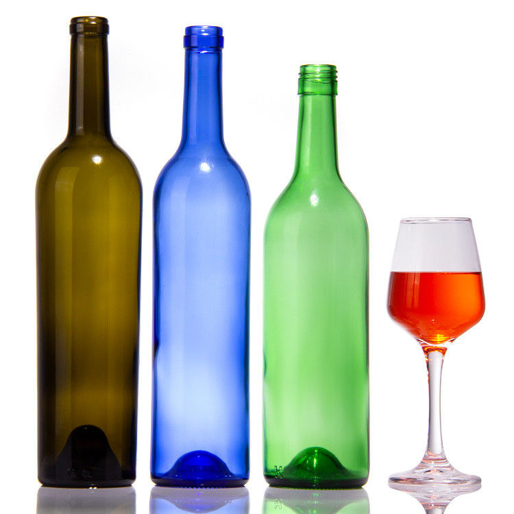 Fábrica vende garrafas de vidro verde escuro e garrafas de vidro de vinho tinto com tampa hermética