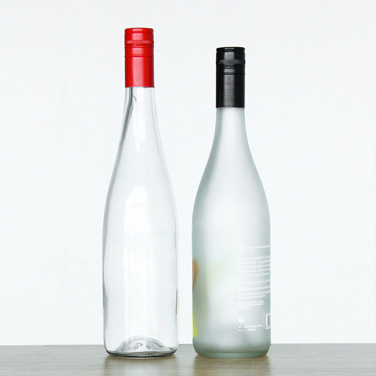 Garrafa de vidro de vinho de Bordeaux de 750 ml vazia com tampa de cortiça de madeira