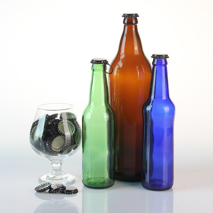 Garrafas de vidro de licor Garrafas de vinho de vidro claro preto 500 ml 750 ml para uísque Champagne cerveja Brandy