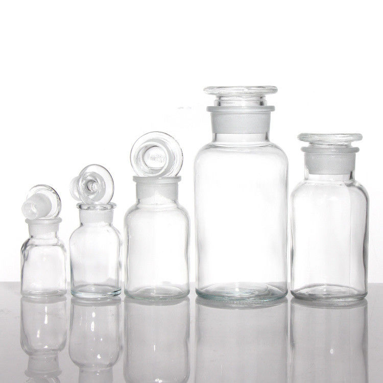 Ambre de Boca Larga Botalhas de Vidro de Medicamento para pílulas Reagente Químico 250 ml 500 ml