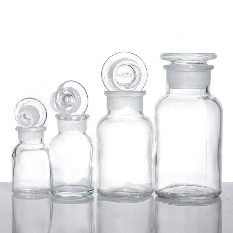 Ambre de Boca Larga Botalhas de Vidro de Medicamento para pílulas Reagente Químico 250 ml 500 ml