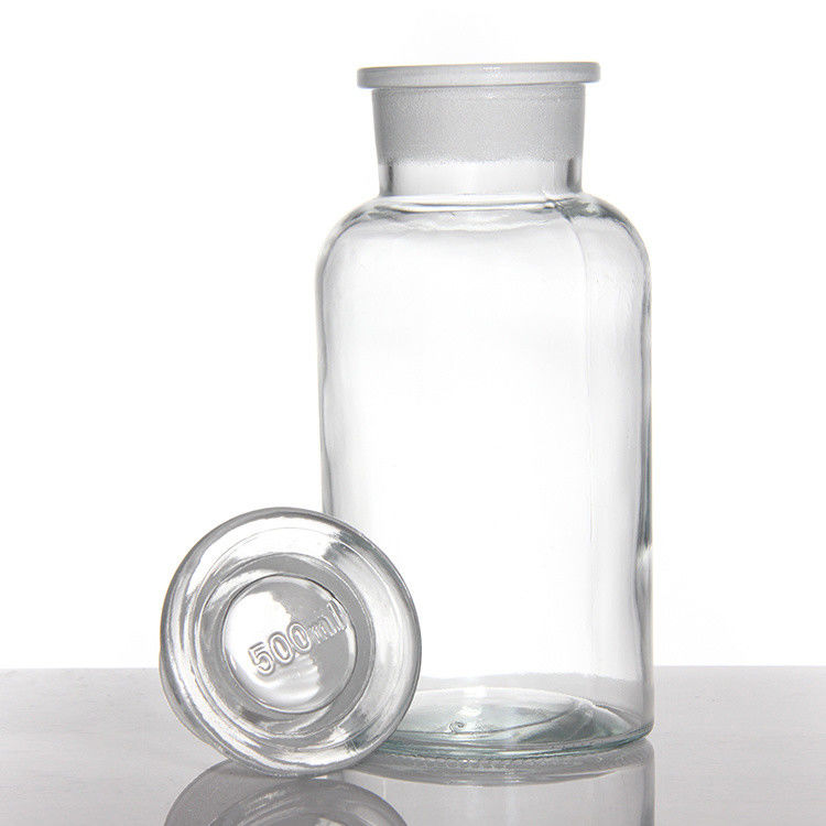 Ambre de Boca Larga Botalhas de Vidro de Medicamento para pílulas Reagente Químico 250 ml 500 ml
