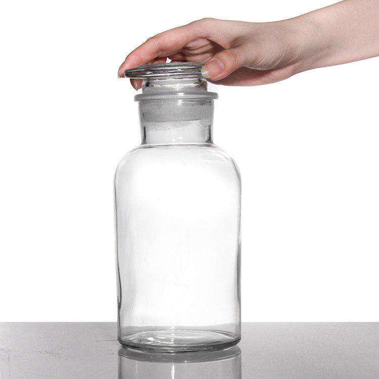 Ambre de Boca Larga Botalhas de Vidro de Medicamento para pílulas Reagente Químico 250 ml 500 ml