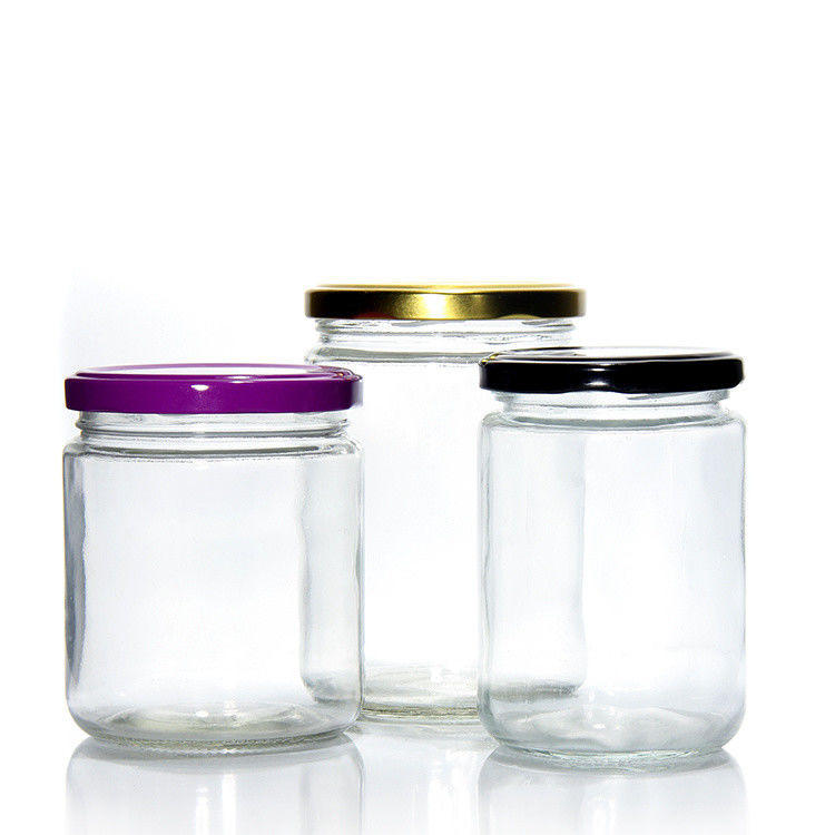 Jarros de especiarias retangulares 4 oz 3 oz congelador de vidro seguro Jarros de armazenamento com tampa de metal