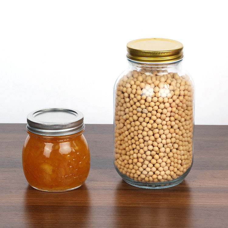Boca Larga 86mm Boca Larga Jar de Preservação de Vidro Mason Jar para manteiga de amendoim confitura