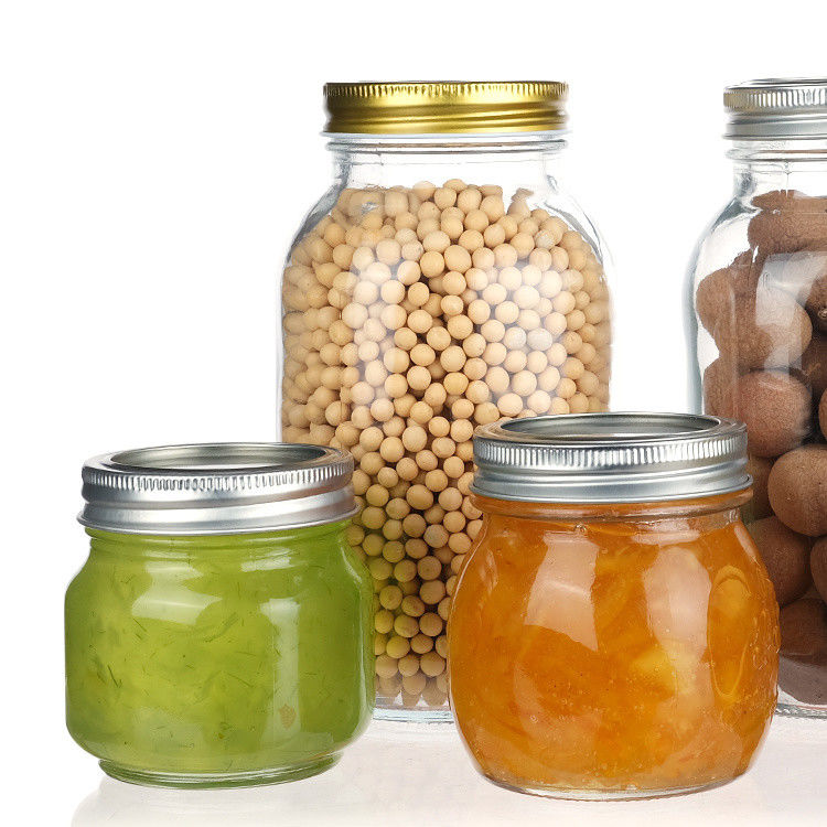 Boca Larga 86mm Boca Larga Jar de Preservação de Vidro Mason Jar para manteiga de amendoim confitura