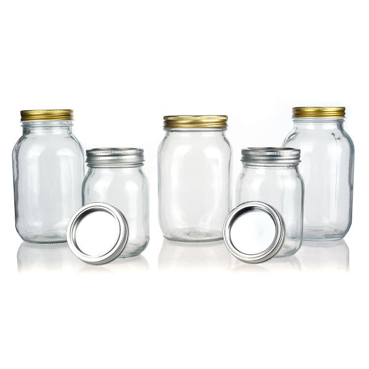 Boca Larga 86mm Boca Larga Jar de Preservação de Vidro Mason Jar para manteiga de amendoim confitura