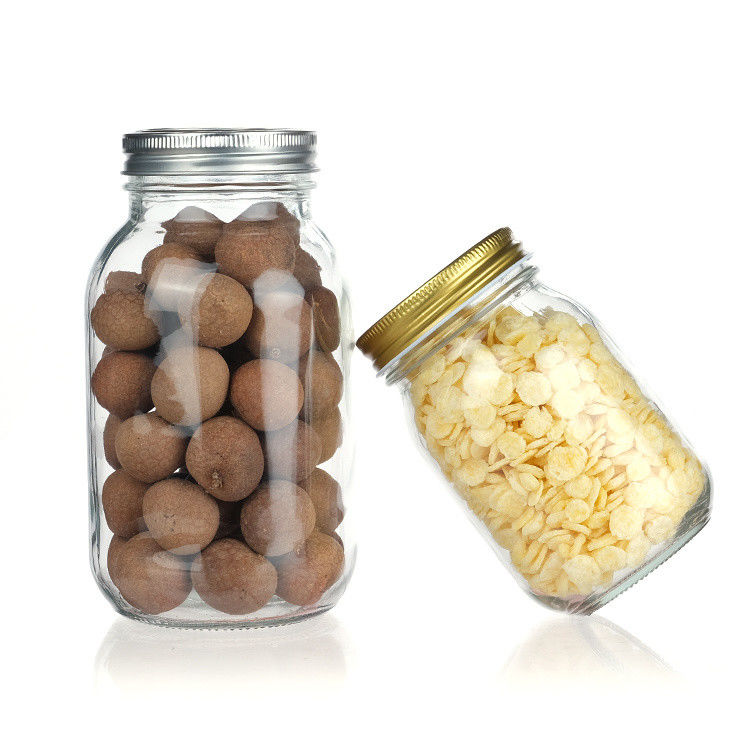 Novo design rodada 45 ml 12 oz 14 oz diferentes tamanhos frasco de vidro Mason Para armazenamento de alimentos