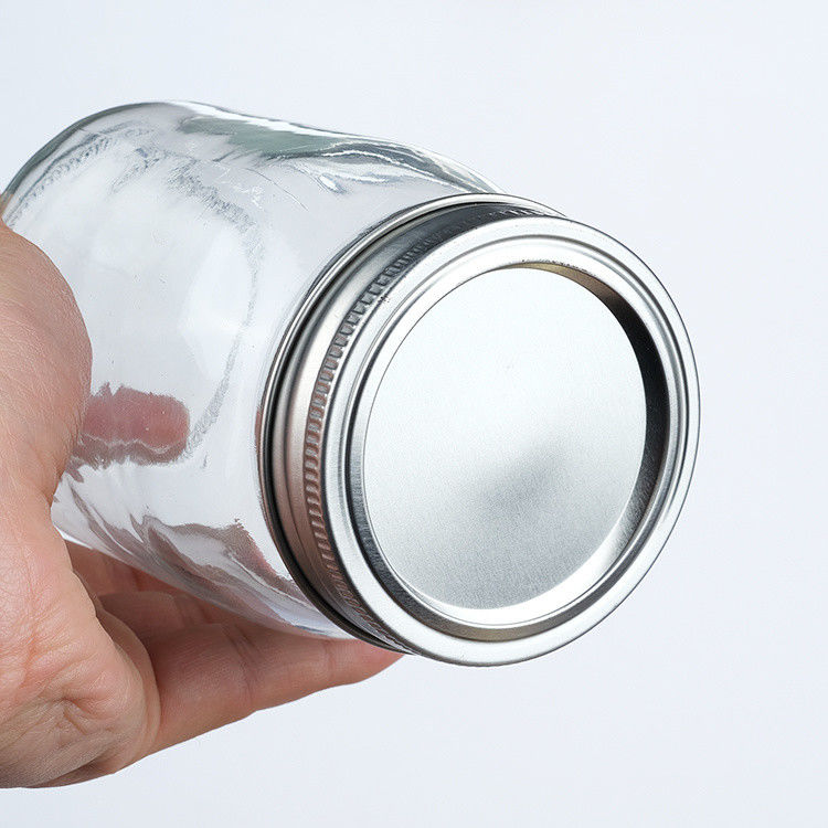 Novo design rodada 45 ml 12 oz 14 oz diferentes tamanhos frasco de vidro Mason Para armazenamento de alimentos