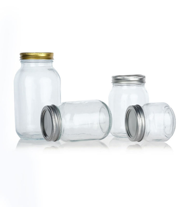 Novo design rodada 45 ml 12 oz 14 oz diferentes tamanhos frasco de vidro Mason Para armazenamento de alimentos