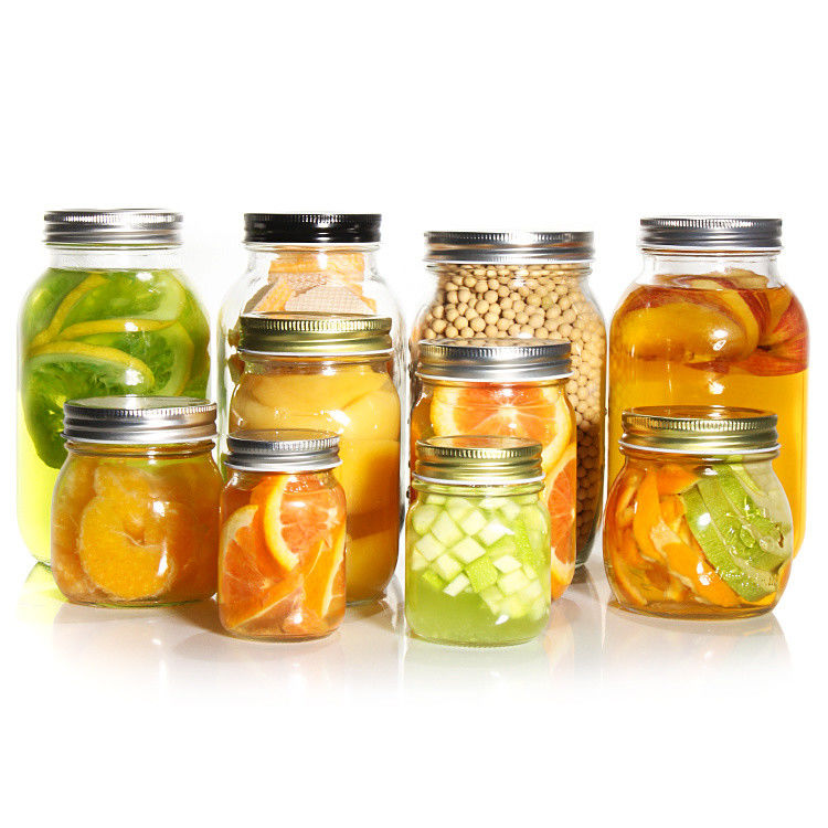 Restaurante Cozinha Bar Pint Glass Larga Boca de Vidro Mason Jarring Jar para Conservas