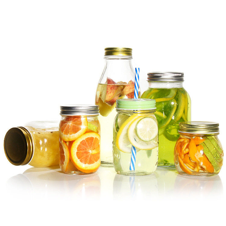 Restaurante Cozinha Bar Pint Glass Larga Boca de Vidro Mason Jarring Jar para Conservas