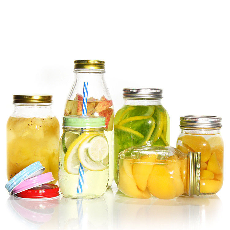 Restaurante Cozinha Bar Pint Glass Larga Boca de Vidro Mason Jarring Jar para Conservas