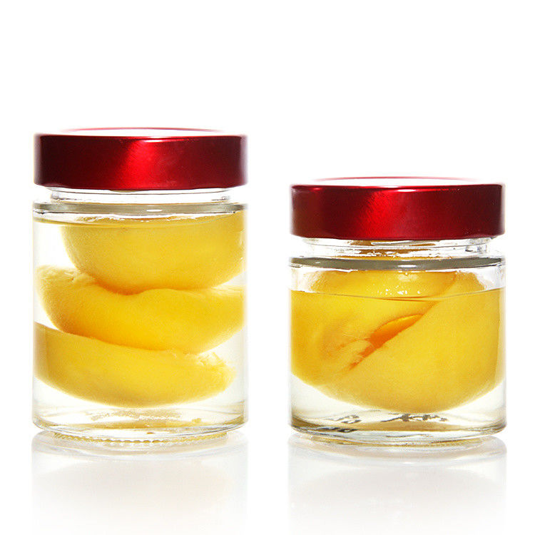 Resistência ao calor Redonda 45 ml 5Oz 6Oz 8Oz Jar de armazenamento de vidro hermético Armazenamento de alimentos com tampa de lata