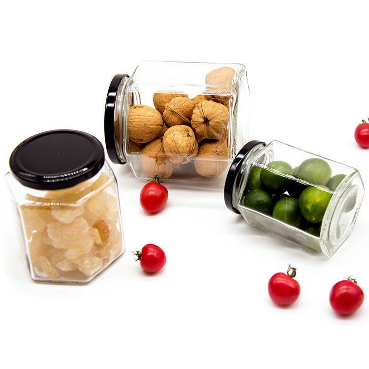 Logotipo personalizado 100 ml 180 ml 280 ml 380 ml Salsa de geleia Garrafas de vidro de armazenamento