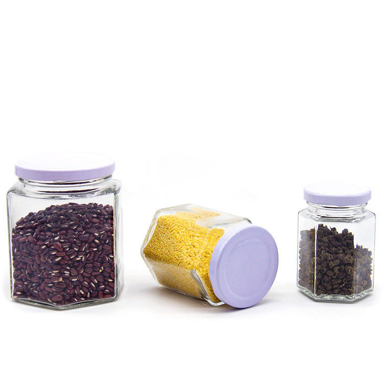 Logotipo personalizado 100 ml 180 ml 280 ml 380 ml Salsa de geleia Garrafas de vidro de armazenamento