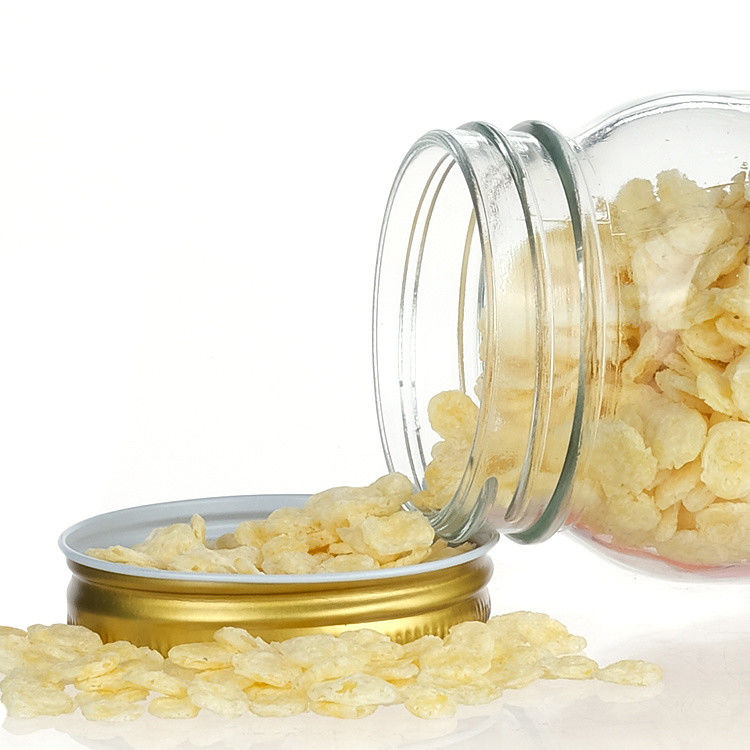 Fabrica venda direta alimentos claros frascos de vidro Mason embalagem armazenamento frasco de vidro redondo frasco de vidro frasco de alimentos