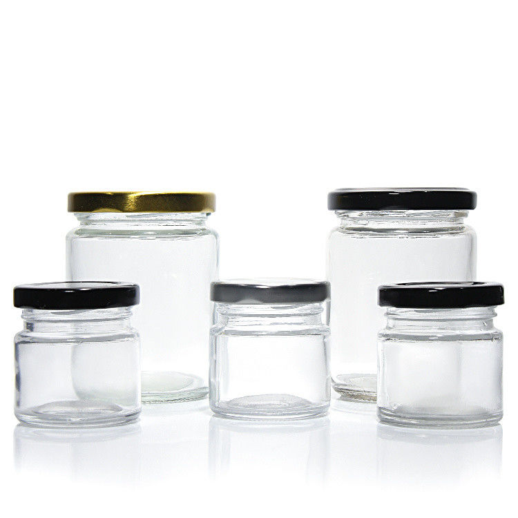 Custom Luxury 100ml 180ml 500ml pequeno frasco de vidro de congelamento redondo para armazenar picles