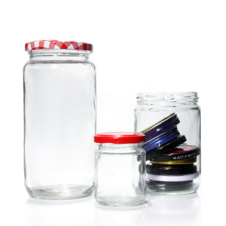 Custom Luxury 100ml 180ml 500ml pequeno frasco de vidro de congelamento redondo para armazenar picles