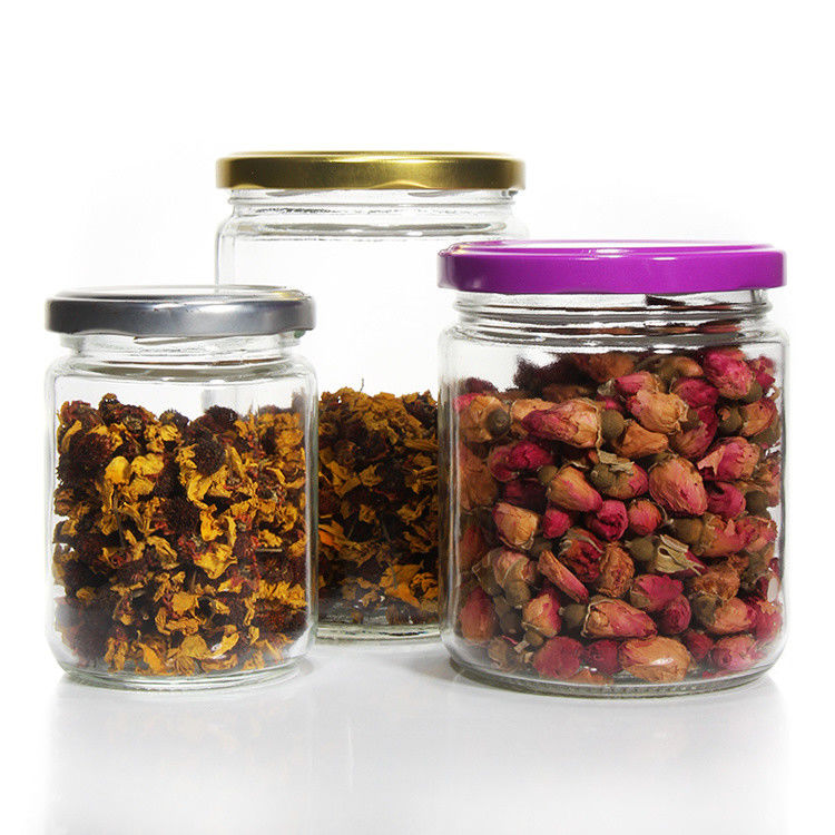 Custom Luxury 100ml 180ml 500ml pequeno frasco de vidro de congelamento redondo para armazenar picles