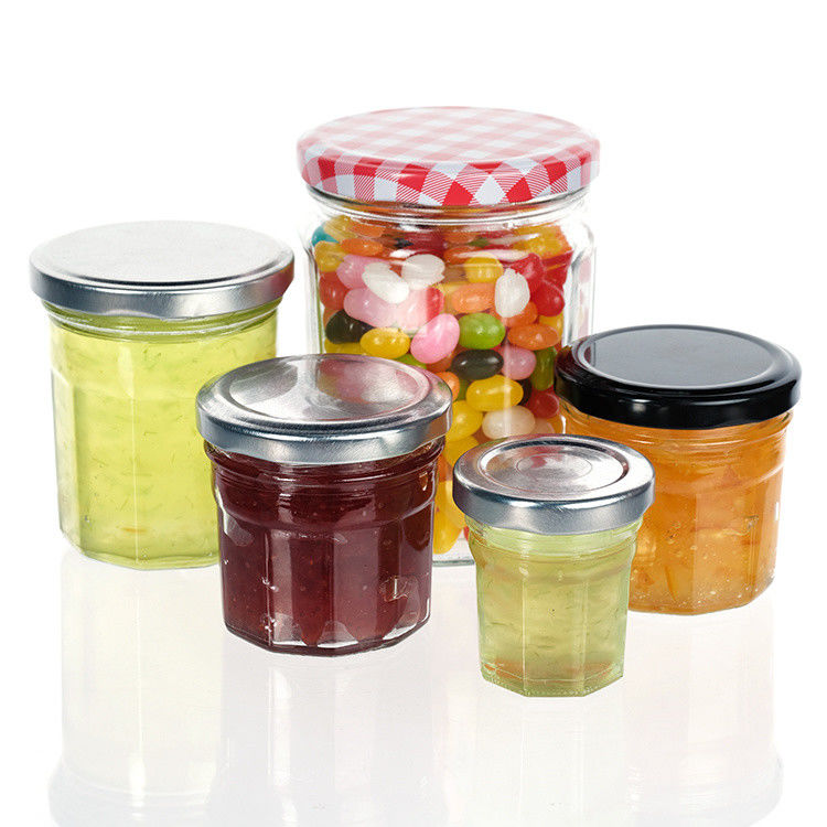 Preço da fábrica Jar de armazenamento de embalagens de alimentos transparentes Jar de vidro redondo de vários tamanhos