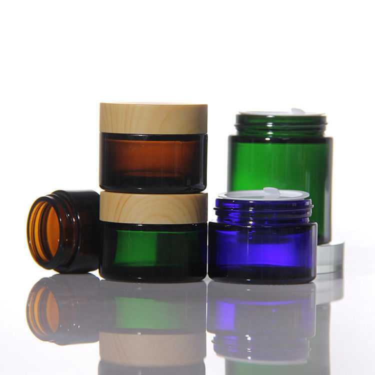 Garrafa de vidro Creme Logotipo personalizável Garrafas de creme Cosméticos Garrafas para hidratante 50g 100g 200g