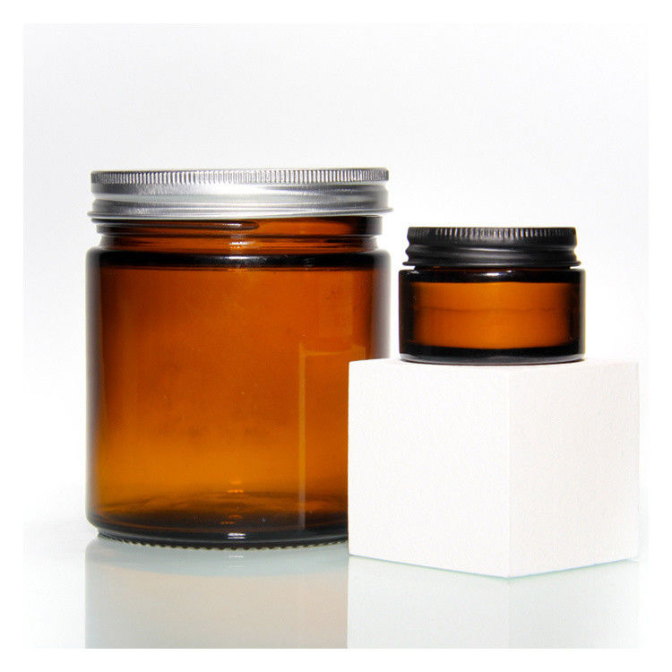 Alta Qualidade Varejo Oem Odm Aceitável 100ml 250ml Amber Jars de Candela de Vidro Para Candela