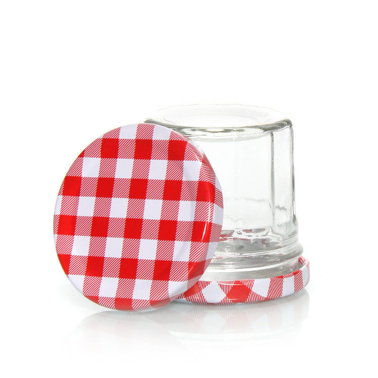 Gráfico de 63 mm 72 mm 82 mm Good Airtight Tinplate Food Storage Jar Coberturas de ferro para garrafa de armazenamento de vidro
