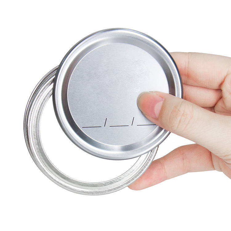 Forma personalizada 70mm 86mm Bulk Regular Silver Tinplate Lug Caps para casa de conservas