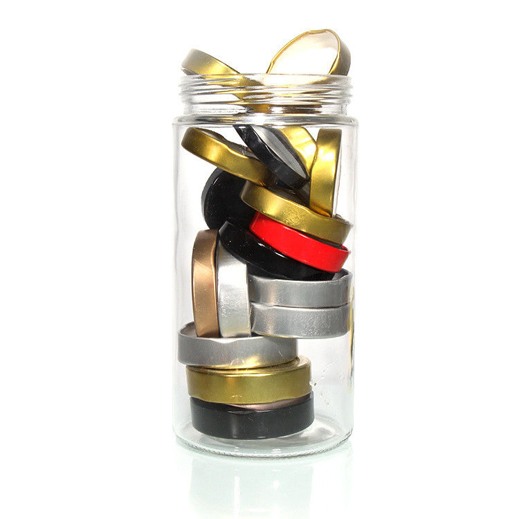 Logotipo personalizado 38mm 43mm 48mm 53mm 58mm 63mm 70mm 82mm Caps de parafuso dourado Caps Metal Lug Cap para frasco de vidro